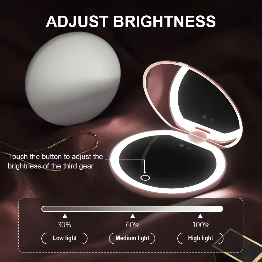 Smart Beauty Spiegel Mit UV-Sonnenschutz-Tester & LED-Licht - 360° Einstellbar