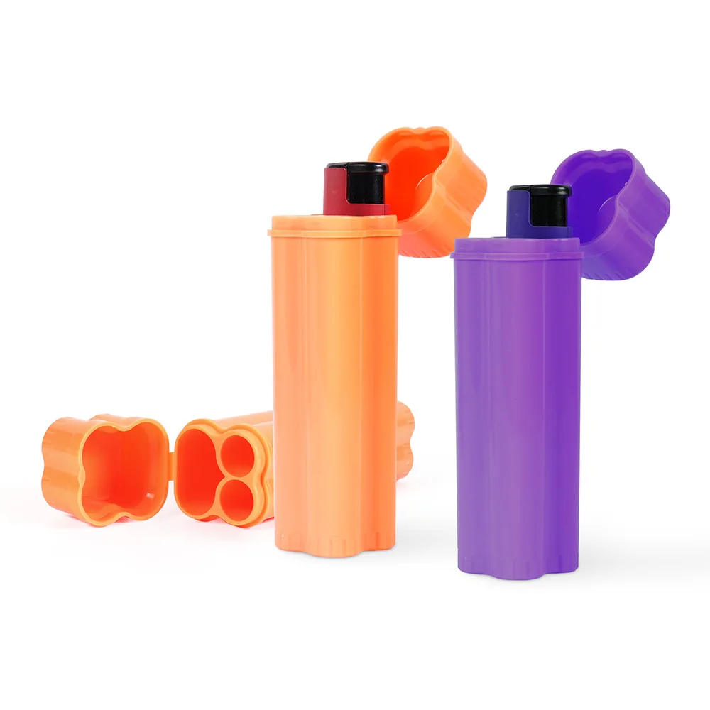 New Arrival 3-in-1 Portable Lighter Storage Jar Plastic Cigarette Case with Storage Holder for Travel Smokers Accessories