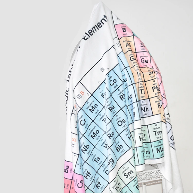 periodic table bath towel