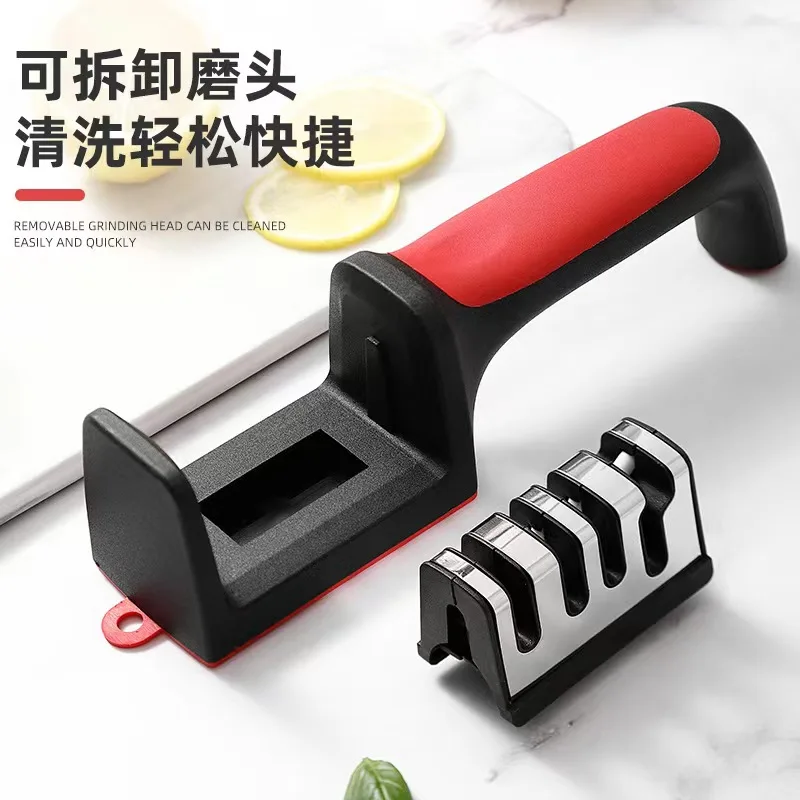 Knife Sharpener Handheld Multifunction 4 Stages Type Quick Sharpening