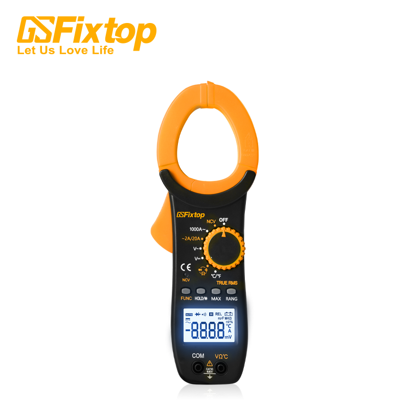 GSFIXTOP DC AC Электрический 3 1/2 2000 отсчетов 1000A автоматический выбор диапазона NCV цифровой зажим