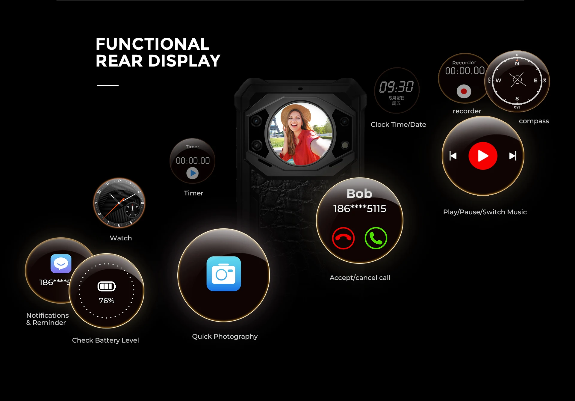 ESACMOT Case Compatible With Fossibot F101 Pro + 2 Pack Screen