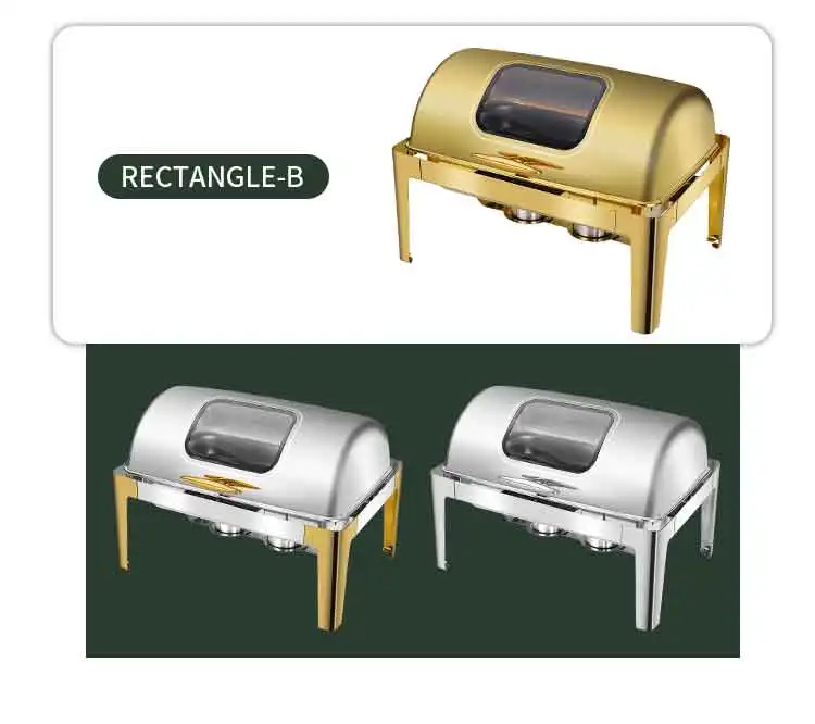 Modern Stainless Food Warmer Buffet Serving Equipment Catering 6l Gold