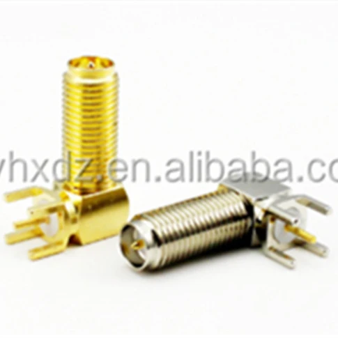 SMA Jack female 90-degree right angle pcb mount connector 23mm