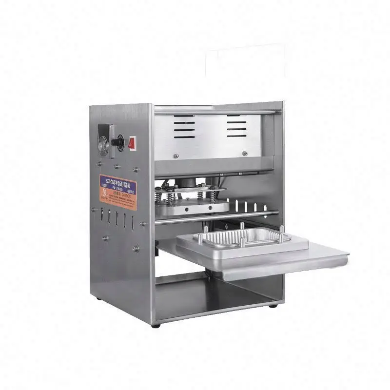 TEBAK Customized Packaging Design Electric Round Aluminum Foil Container Lid Box Trays Sealer Heat Sealing Machine for Sale