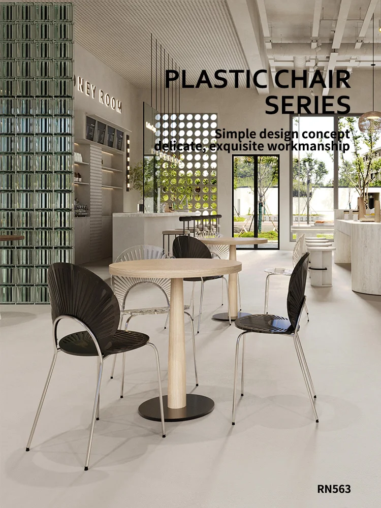 Lightweight Waterproof White & Black Chair ABS Acrylic Stackable Home Furniture for Events Parties Hotels