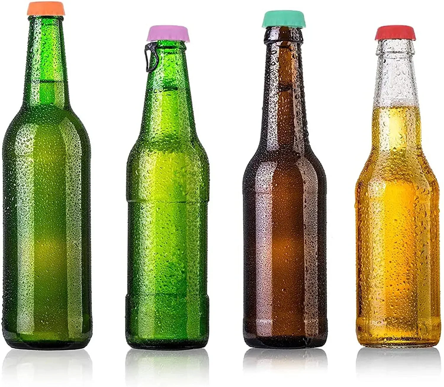 Custom Logo Silicone Rubber Beer Bottle Crown Cap Reusable Beer Caps