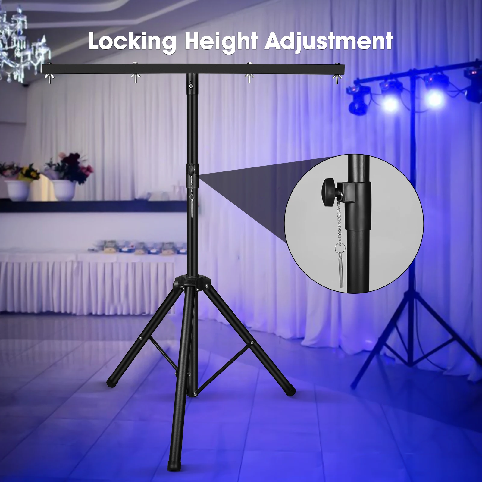 Professional Stable Tripod Stand Dj Stage Lights Stand Adjustable Height for Photography Studio Video Flash Lighting Stand