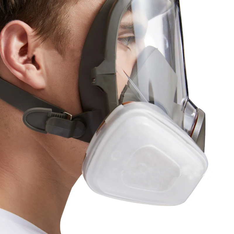 Газ лицевой. Silicone Gas Mask Full face Facepiece Respirator Painting spraying.