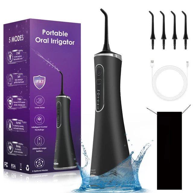 IPX7 Waterproof Electric water flosser professional cordless dental oral water jet flosser oral irrigator water flosser