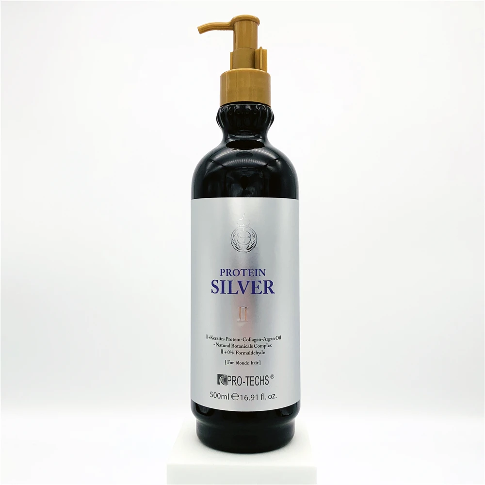 OEM ODM Private Label 0% Formaldehyde Blonde Black Hair Straightening Herpes Collagen Protein SILVER Keratin Treatment