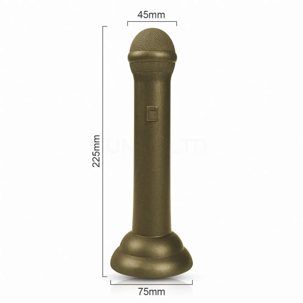 Free Custom Box - Realistic Microphone Shape Masturbator Dildo for Women, Flexible Clitoral and G-Spot Stimulation Sex Toy