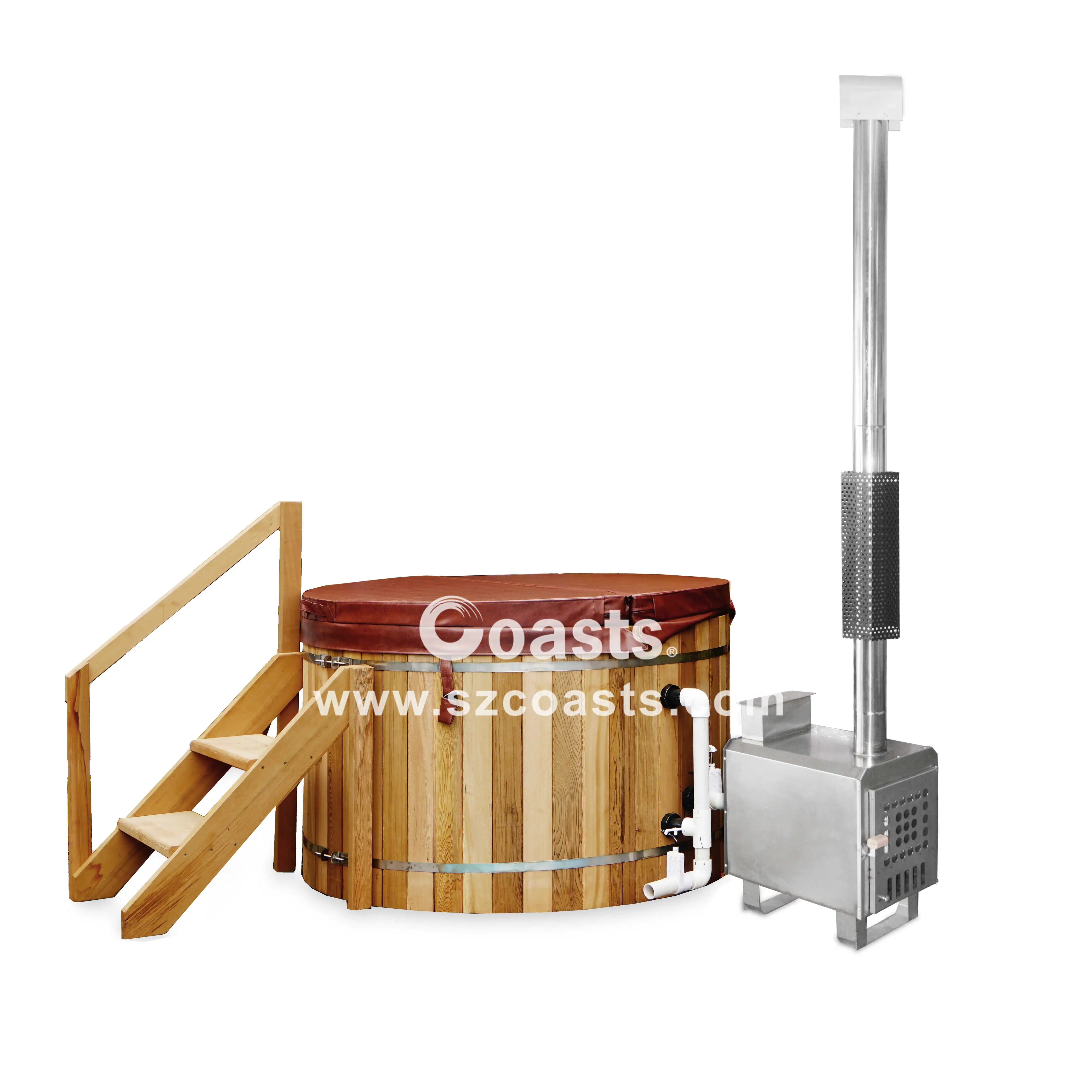 Outdoor Canada Red Cedar Wood Fired Hot Tub For 2 Person Buy Wood