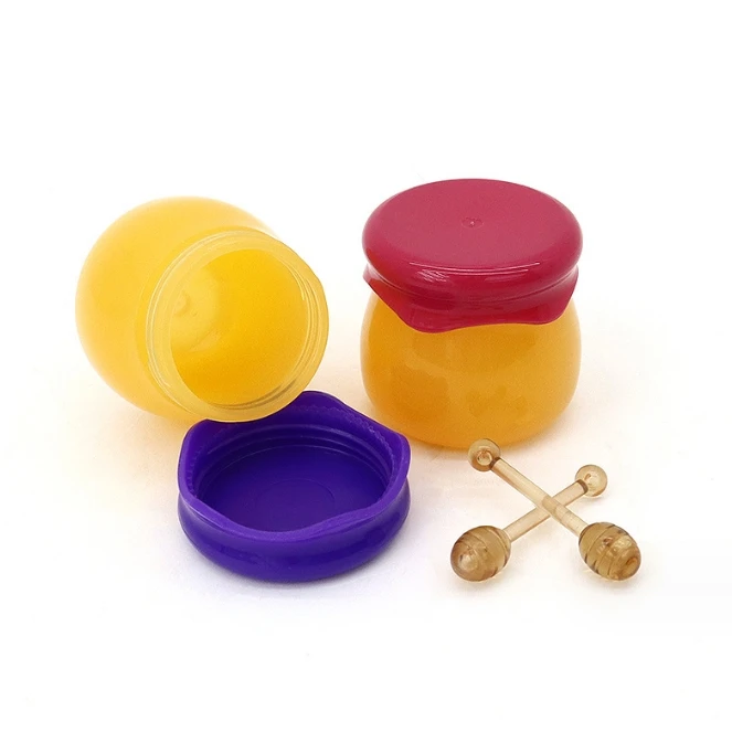 product round lip honey jar 10g lip balm honey balm cream jar lip mask bottle with stick-27