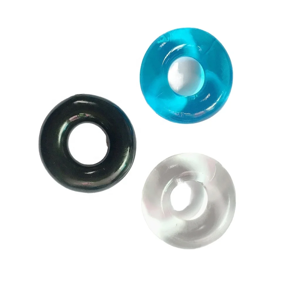 Delay Lasting Penis Rings Flexible Soft Waterproof Cock Ring with 5cm Wide  2cm Opening 1.5cm Thick and clear Color