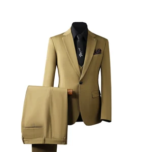 Men's Plus Size Classic Business Suit Anti-Shrink Anti-Wrinkle Breathable Formal Style Wedding Suit