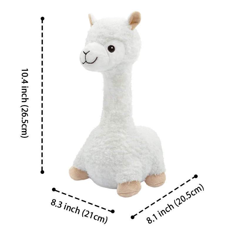 Custom Plush Cute Super Soft Stuffed Animal Toys Alpaca Sound-Producing Toys Musical Toy Kids For Baby