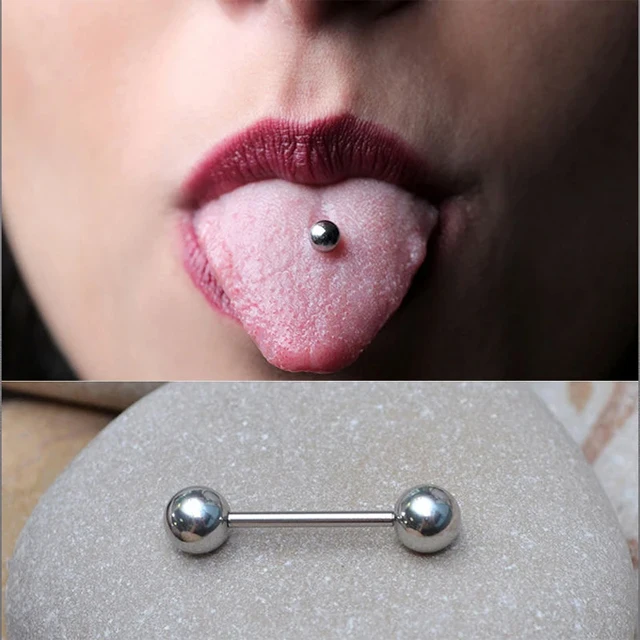 Titanium Tongue Ring Piercing Body Jewelry Industrial Barbell