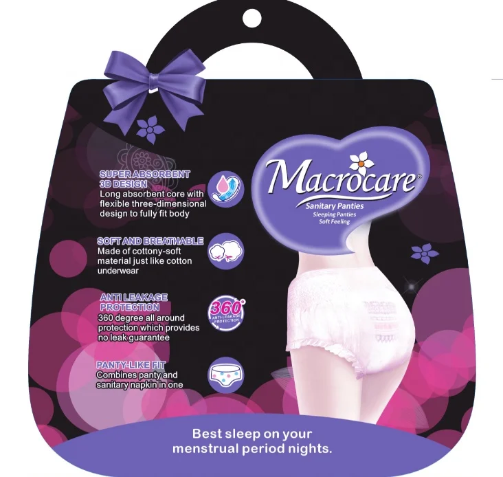 Macrocare disposable soft cotton women sanitary