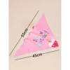 bufanda triangular rosa