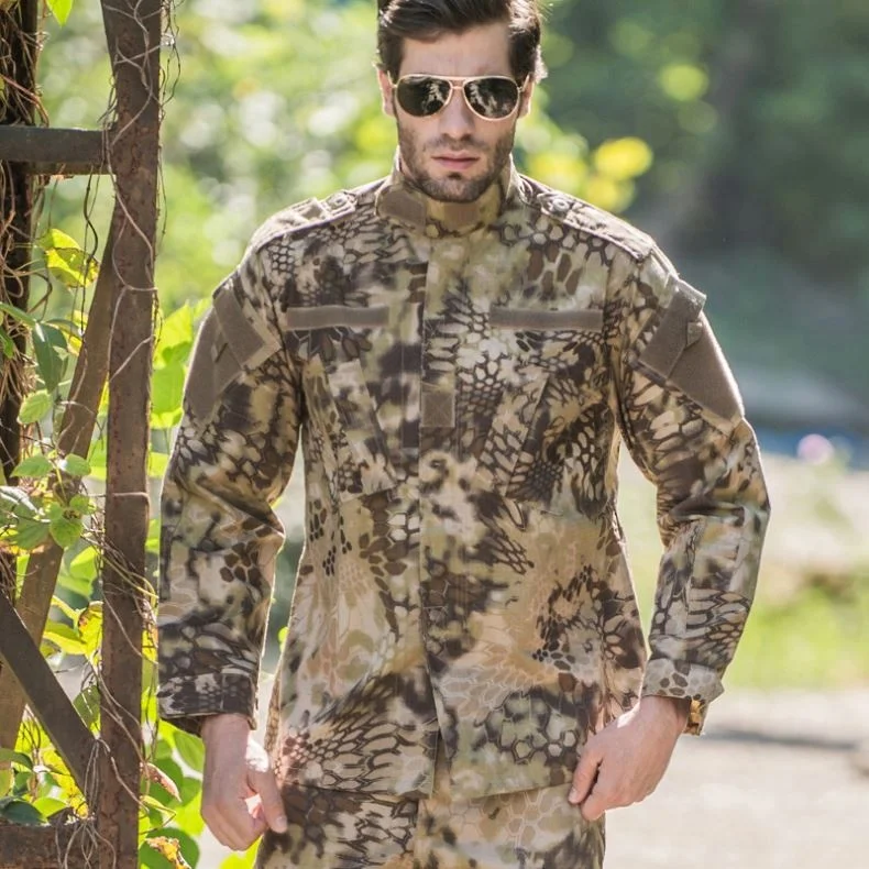 ACU戦闘制服砂漠パイソンパターン迷彩色アウトドアスポーツ服