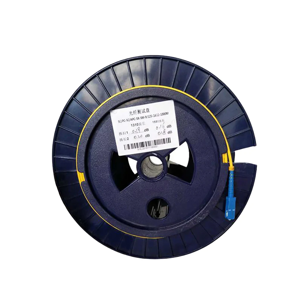 Fiber Optic OTDR Launch Cable SC APC SM 1KM OTDR Testing Bare Fiber Cable  Spool