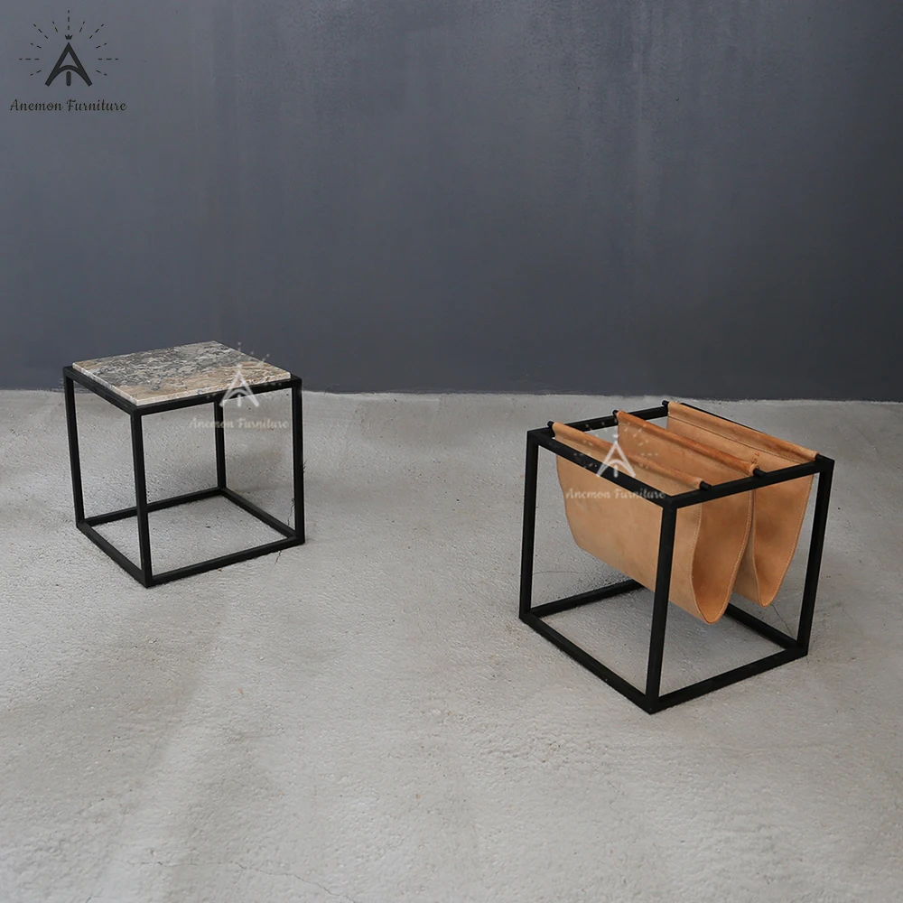 Af T183 Leather Steel Side Table With Magazine Rack Buy Steel Magazine Rack Magazine Rack Side Table With Magazine Rack Product On Alibaba Com