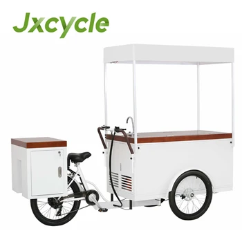 Three wheeled tricycles for ice cream sale 230L freezer bike with solar