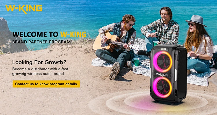 W-KING K6L Guitar Bluetooth Speaker - Portable & Wireless