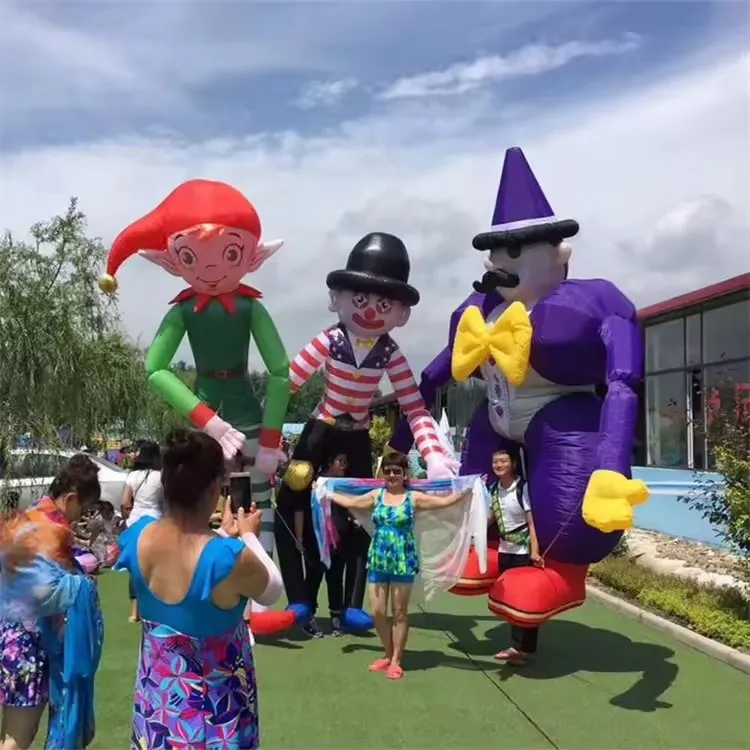 Hand Controlled Inflatable Nutcracker Puppet Giant Blow up Soldier Doll Balloon for Outdoor