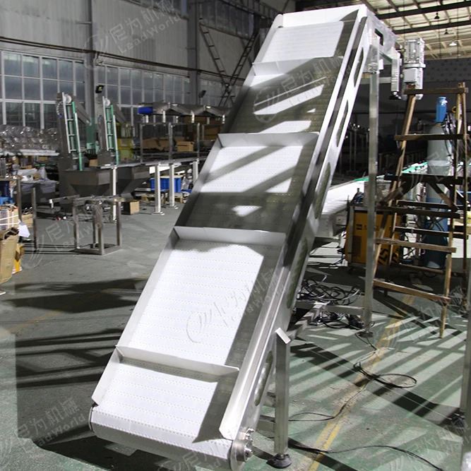 Leadworld Assembly Line Equipment Screw Inclined  Bucket  Conveyor Z Type Bucket Elevator Conveyor