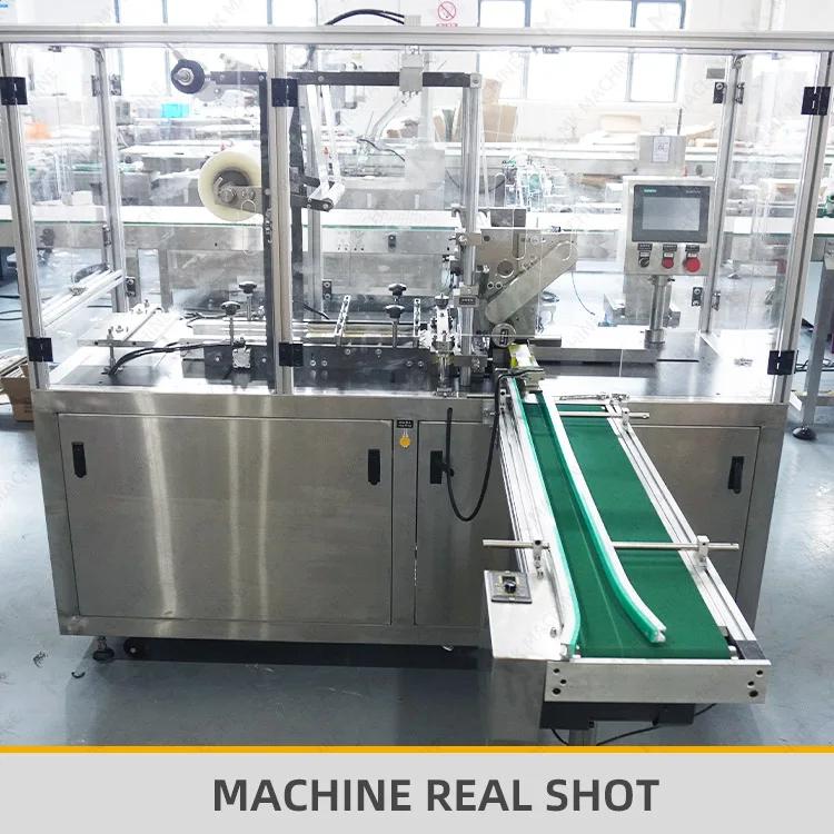 Toy Condom Box 3d Film Packing Machine Automatic BOPP Film Paper Box Cellophane Over Wrapping Machine