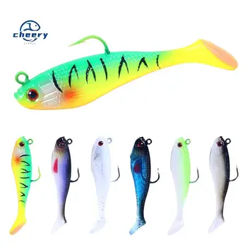 CHEERY SO073 8cm 10g ABS Artificial Soft Baits Lead Head Fishing Lures with T Tail for Ocean Boat Ice & Fly Fishing – Soft Lure – view 2