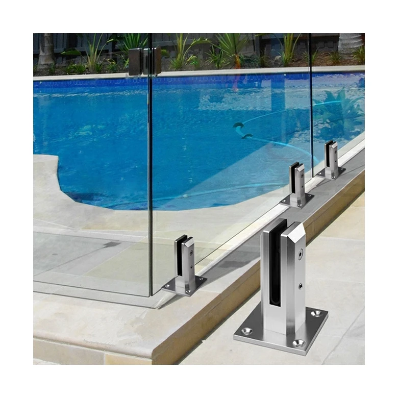 Prima Swimming Pool Fence Safety Tempered Laminated Glass Railing 8.38mm 10.38mm With Stainless Steel Spigots Railing Parapet