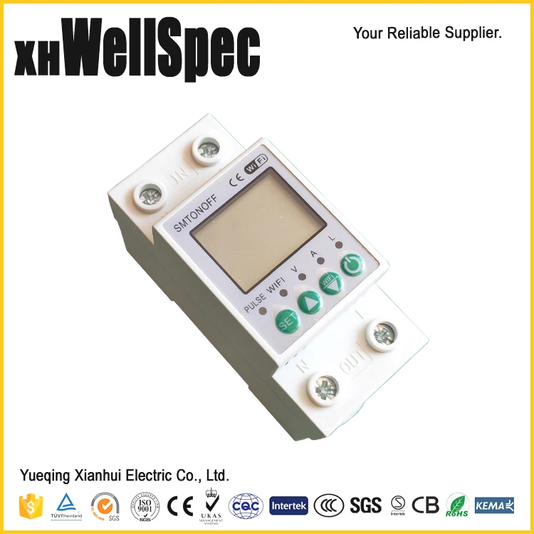 Adjustable Voltage Protector Ac Voltage Regulator Din Rail WiFi Adjustable Voltage Protector Energy Meter