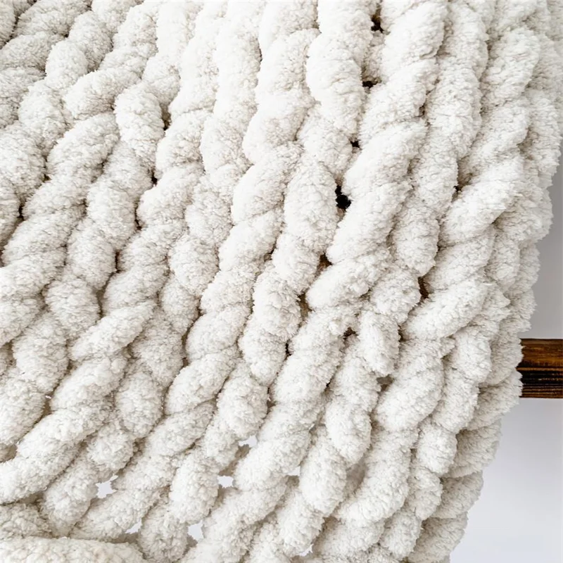 Jumbo Chunky Chenille Yarn Blanket Anti-Bacteria Anti-pilling