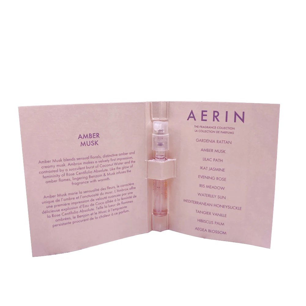 Cosmetic Sample Packaging Card Paper Card Perfume Holder Paper Card
