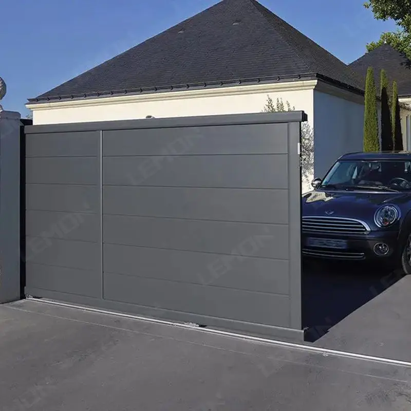 American Smart Simple Metal Automatic Exterior Waterproof Sliding Electric Front Aluminum Gates for Villas and Houses