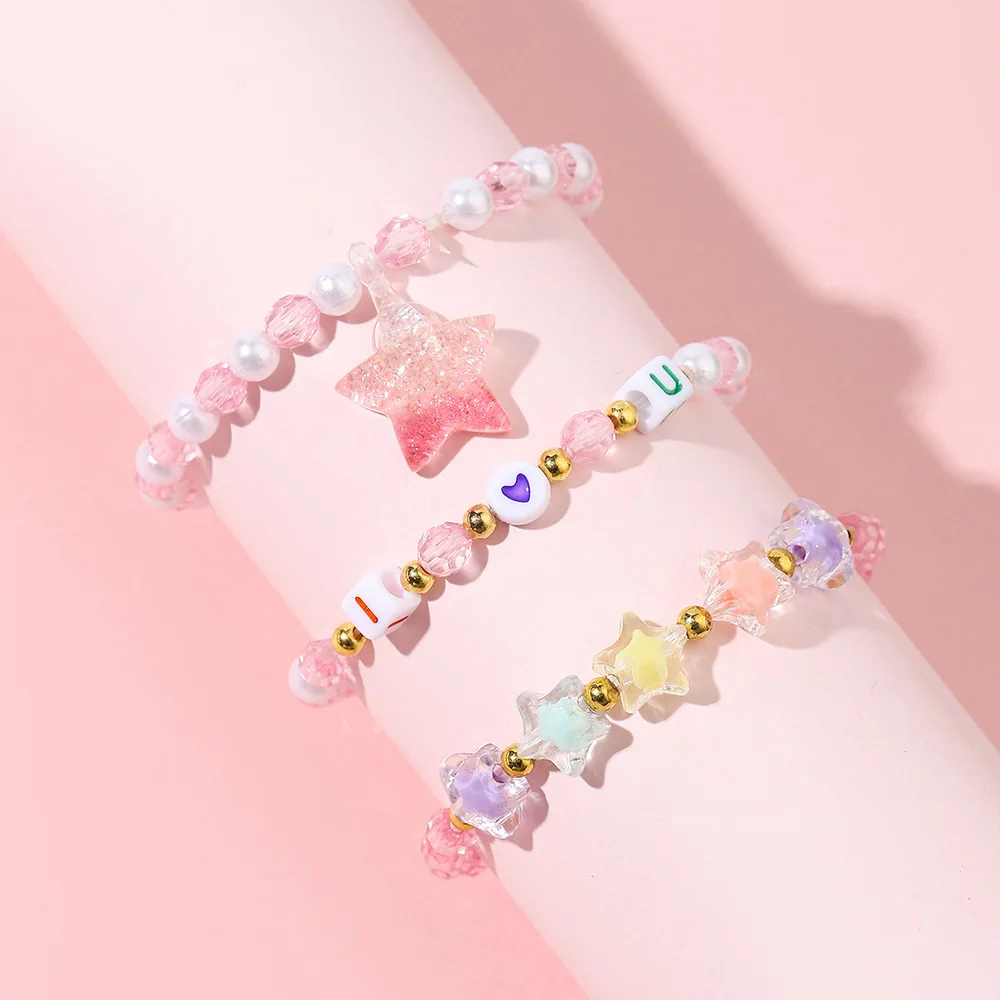 Pearl Bead Baby Girl Bracelet Pendant Bracelet Bangle Jewelry For Kids Gift ER 