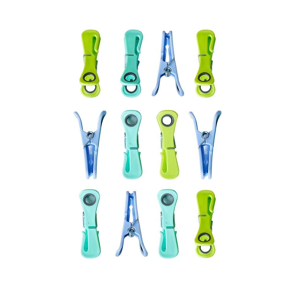 GREENSIDE Multifunctional Household Colorful TPR Plastic Clothes Pegs Soft Grip Cloth Clip for Living Room Bag & Shoes