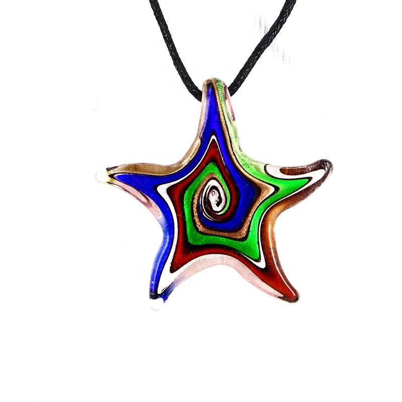 Murano Glass Large Starfish Pendants 