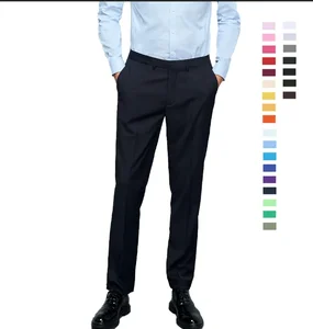 Customized Spring Men's Solid Color Dress Pants Black Business Casual Suit Pants Straight Leg Suit Pants Trousers