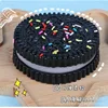 Galletas sándwich Oreo en blanco y negro