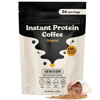 Vegan Formula High Protein Iced Coffee Gaining Muscle Enhanced Mental Clarity Instant Protein Coffe Powder