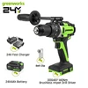 Greenworks 24V borstelloze accuboormachine met 1/2" metalen boorkop, 800 inch-lbs koppel, 21 koppelstanden en 4Ah accu._voghion.com