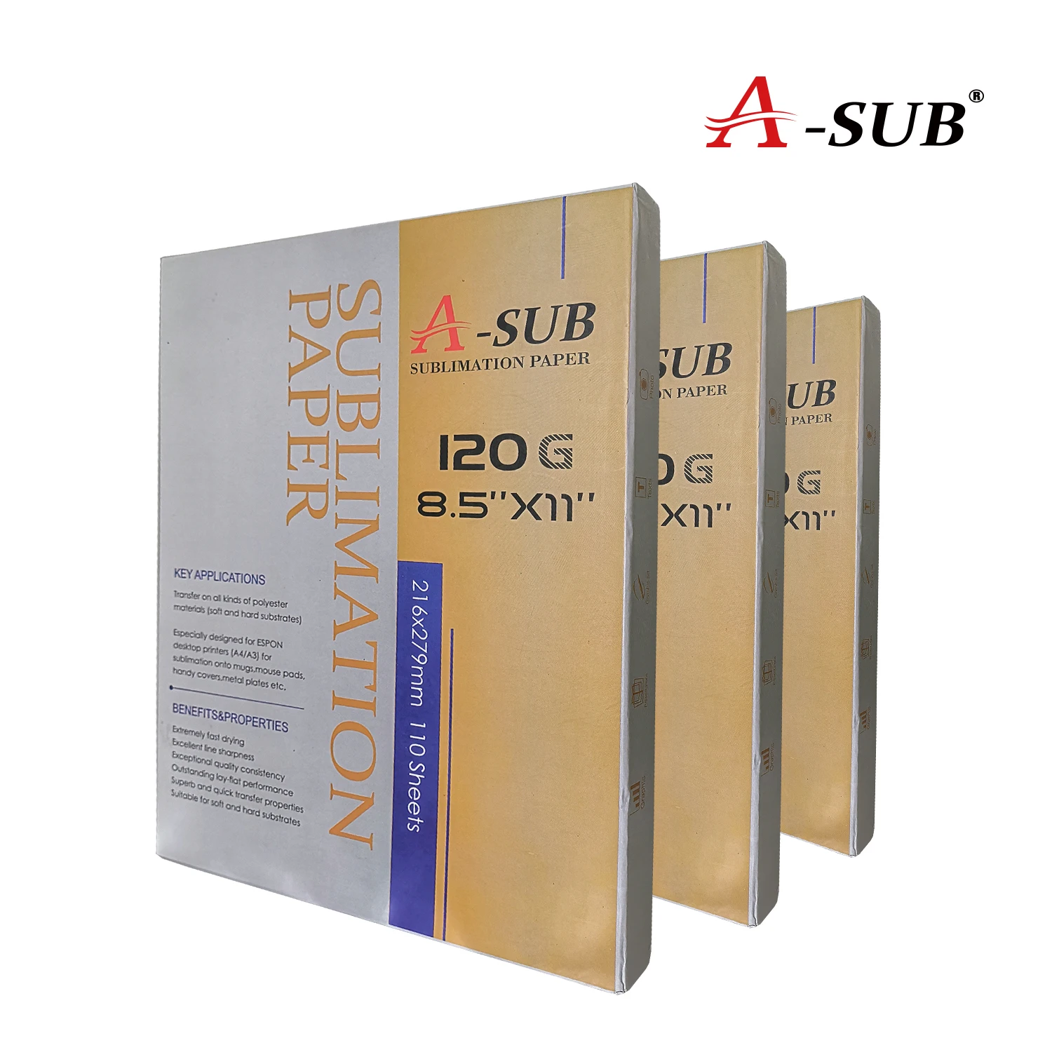 KIT A-SUB Sublimation Paper 8.5x11 + Sublimation Mouse Pad +