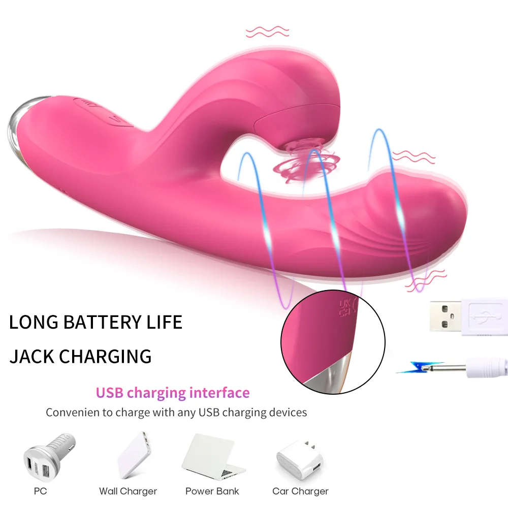 Red and purple color options for the 3-in-1 vibrator