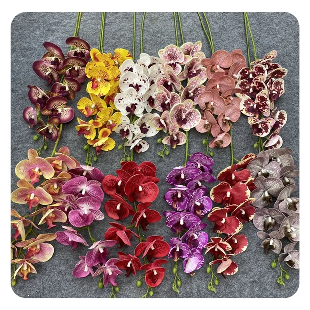 New Real Touch Flowers Orchid Artificial Flowers Real Touch 3D-Printed Orchid Wedding Venue Decoration Photography Props Flower
