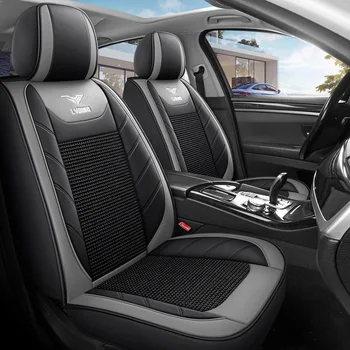2025 New Summer 5 Seater Car Seat Cover Ice Silk Waterproof All Season Universal Cooling Car Seat Cover Full Set