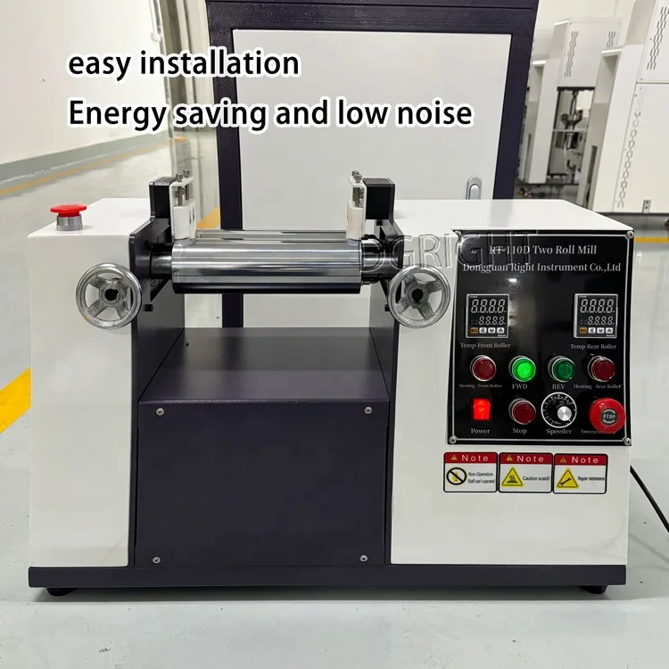 Automatic Mini Rubber Sheet Roller Machine Small Silicone Rubber Open Mixing Two Roll Mill